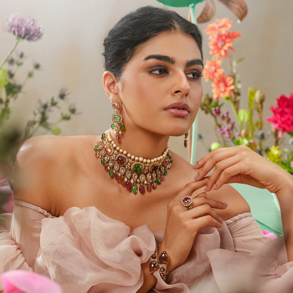 Fiona-Spring-Summer-'24-Fiona-Tourmaline-Choker-Necklace-Set-with-Pearls-1