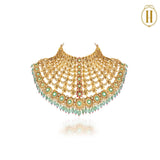 Spring-Summer-2025-Statement-Gold-Satlada-Set-with-Emerald-Drops-3
