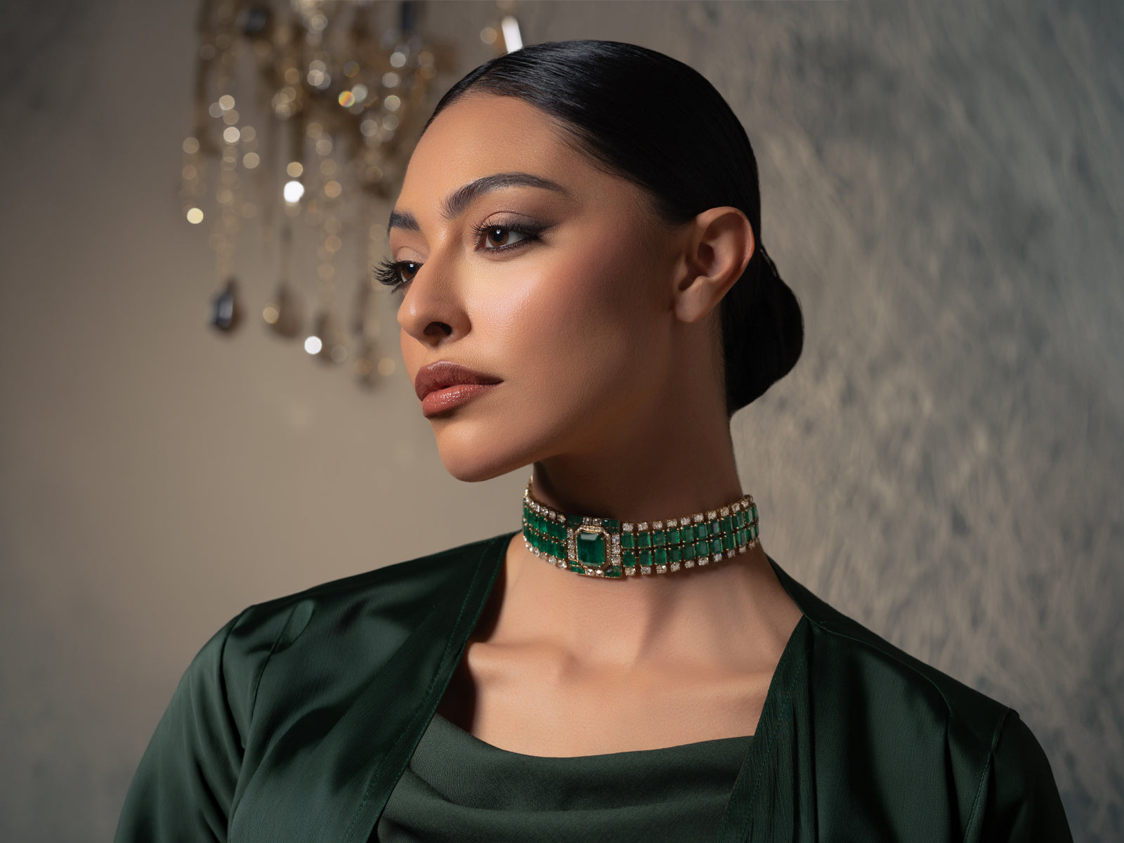 Fiona Emerald Heritage Statement Necklace – Hazoorilal Legacy