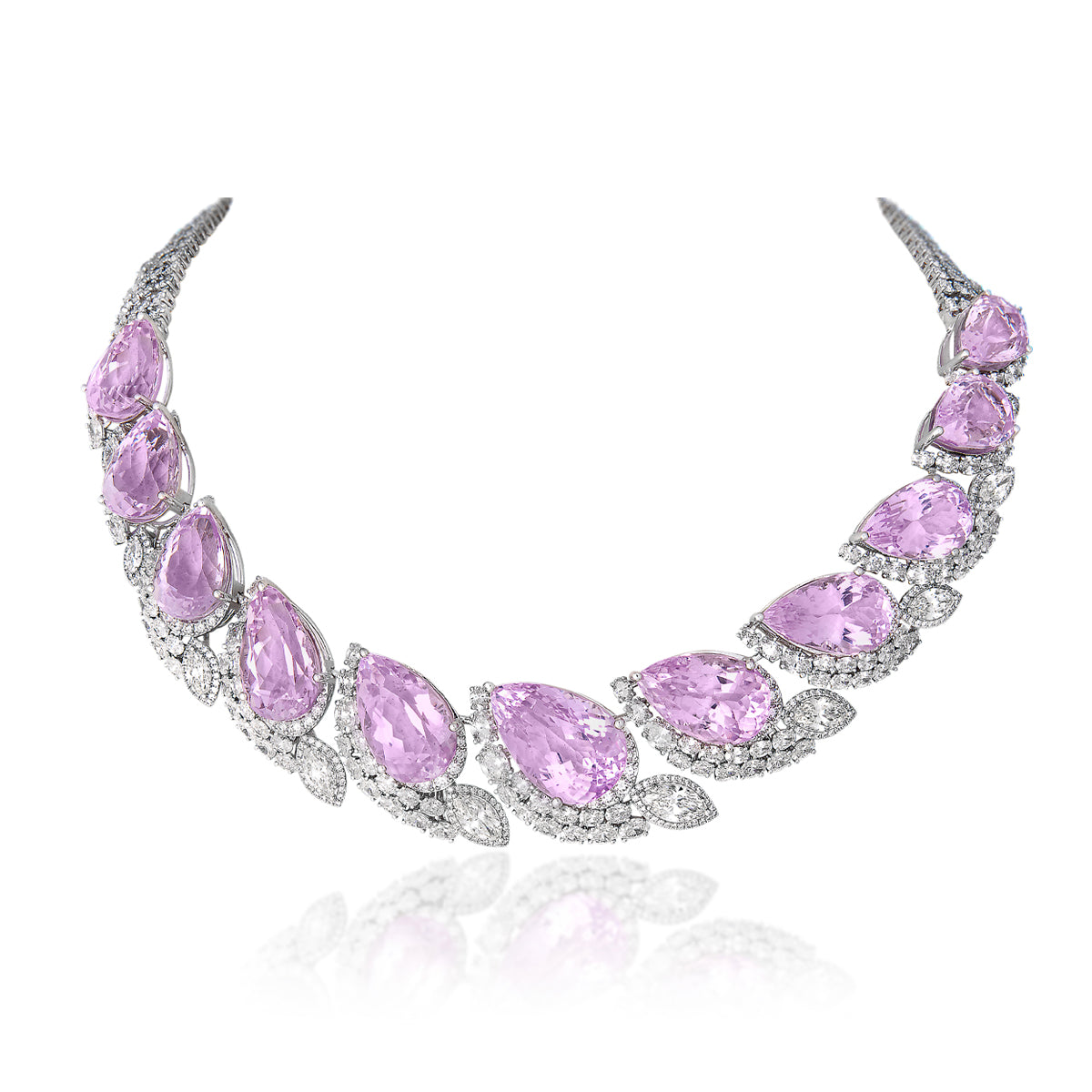 Legacy Kunzite and Diamond Necklace Set
