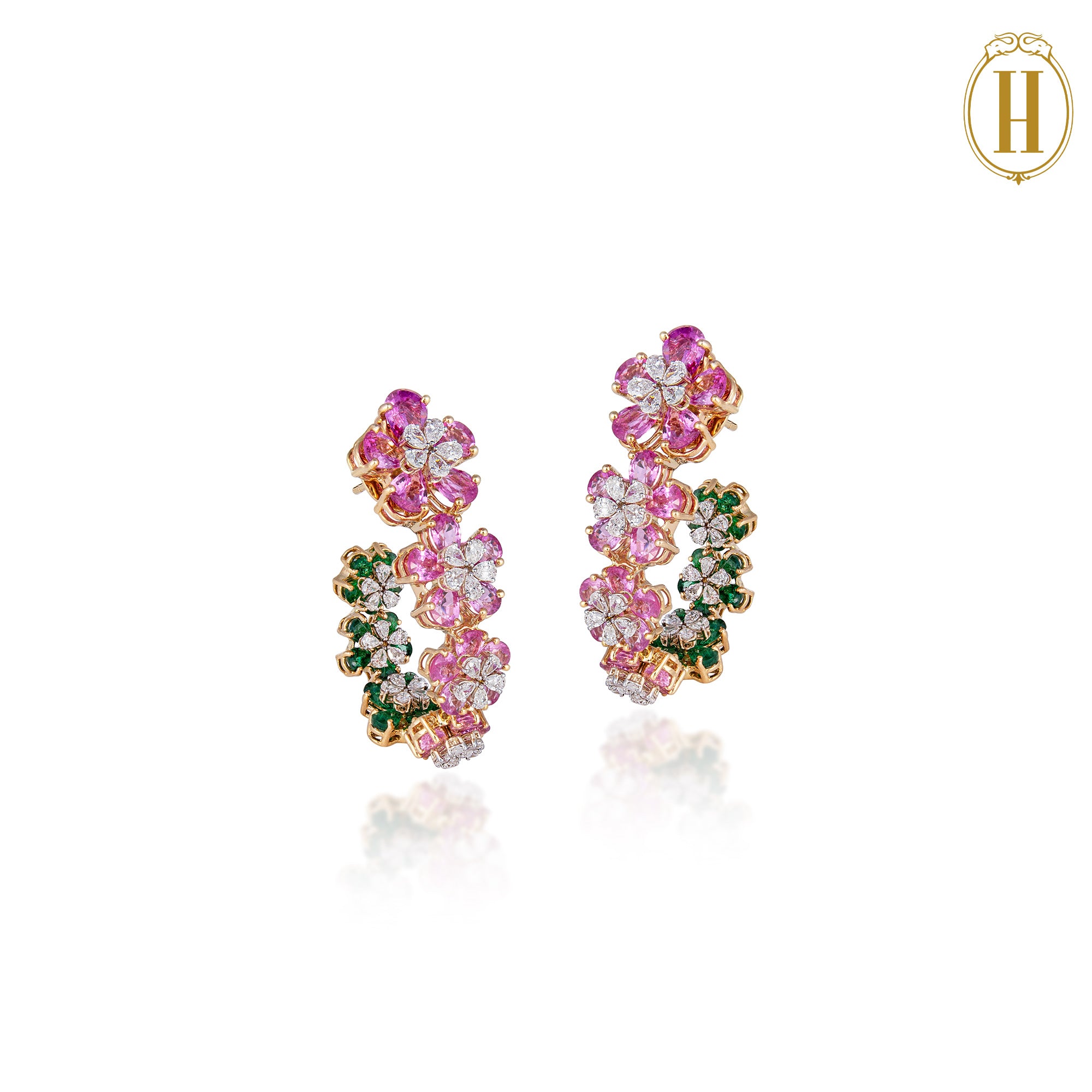 Spring-Summer-2025-Pink-Sapphires-and-Emerald-Florets-Choker-4