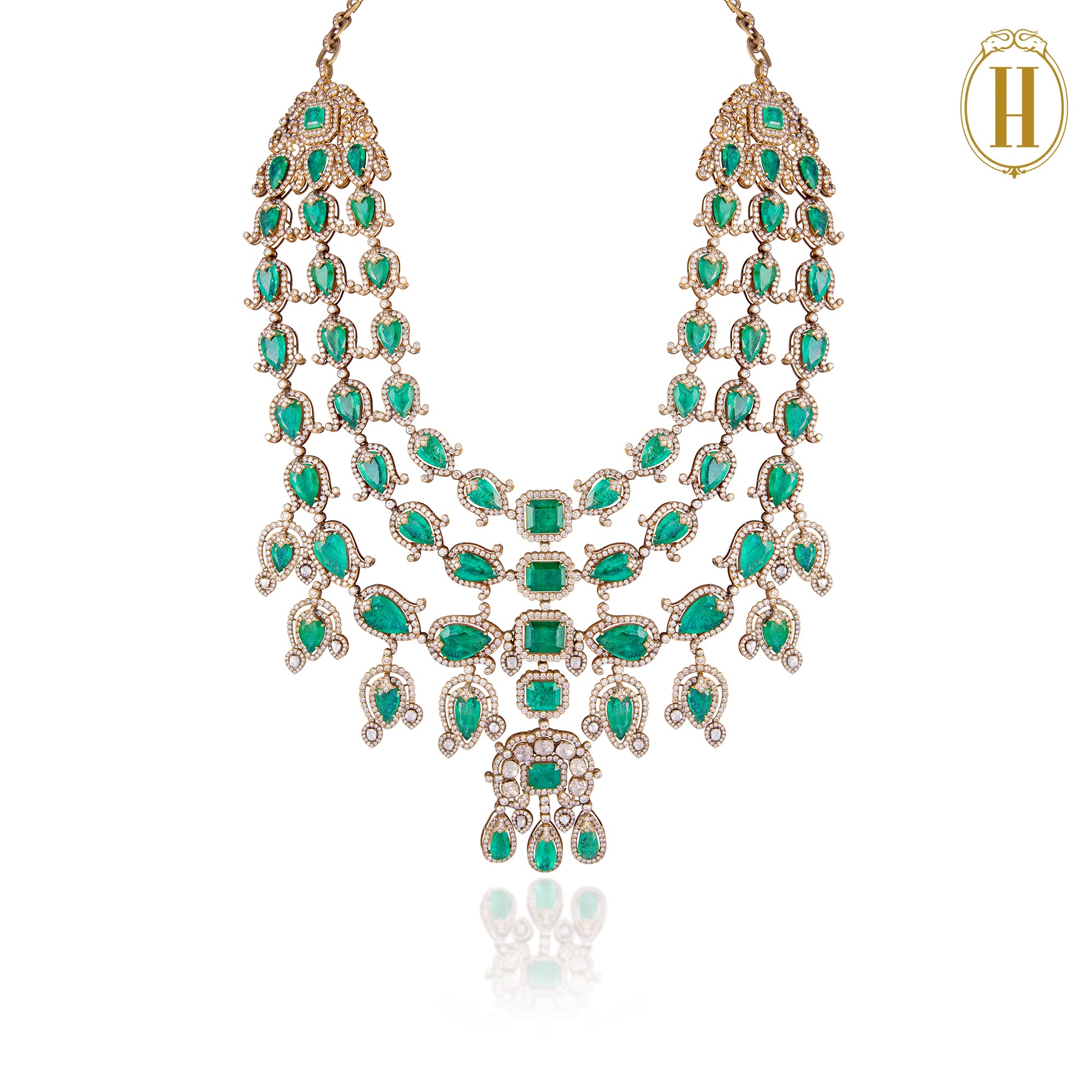 The-Vintage-Voyage-Cascading-Emeralds-Statement-Necklace-3