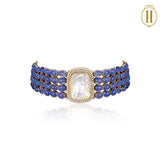 Spring-Summer-2025-Tanzanite-Choker-with-uncut-diamonds-3