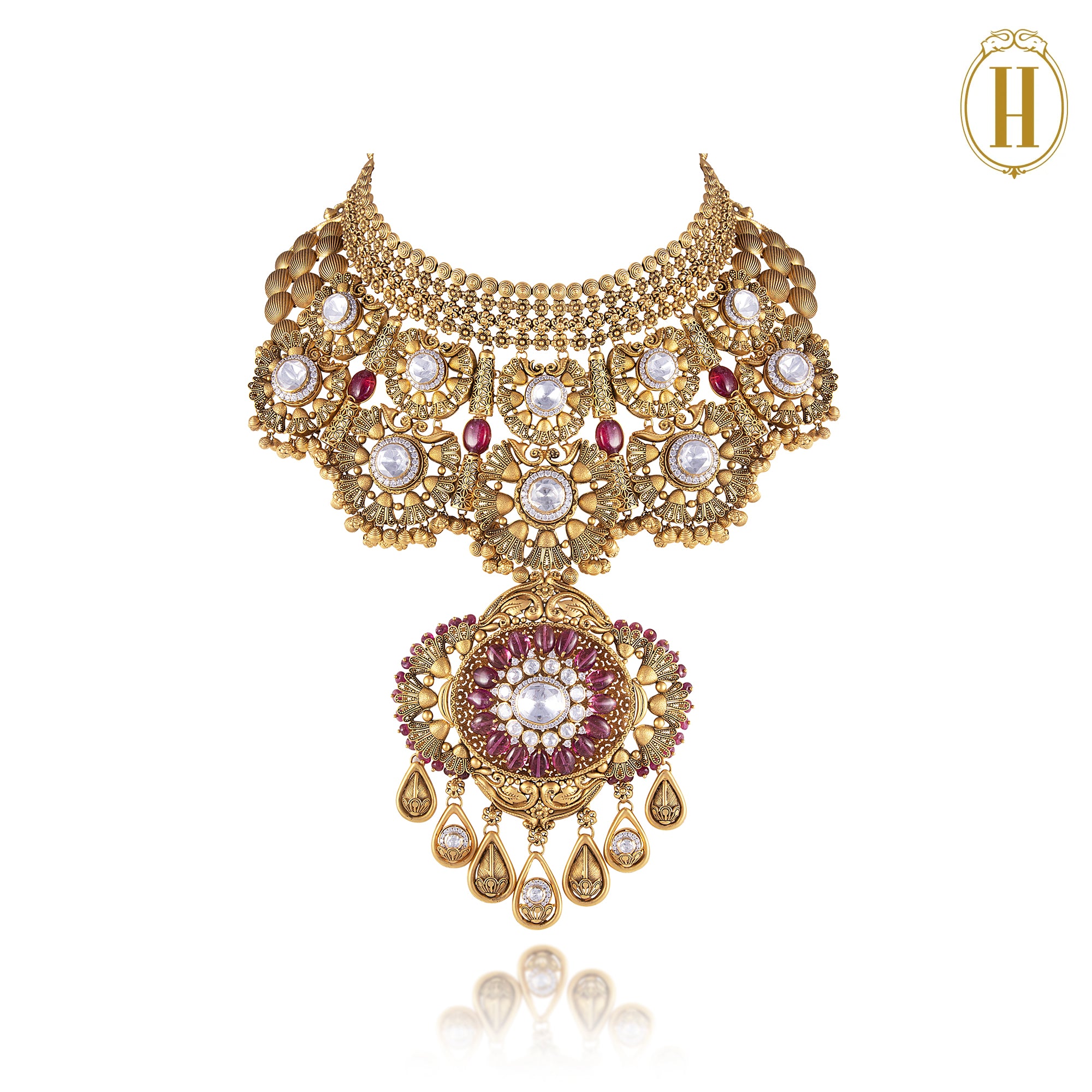 The-Vintage-Voyage-Exquisite-Bridal-Gold-Necklace-set-with-Tourmalines-3