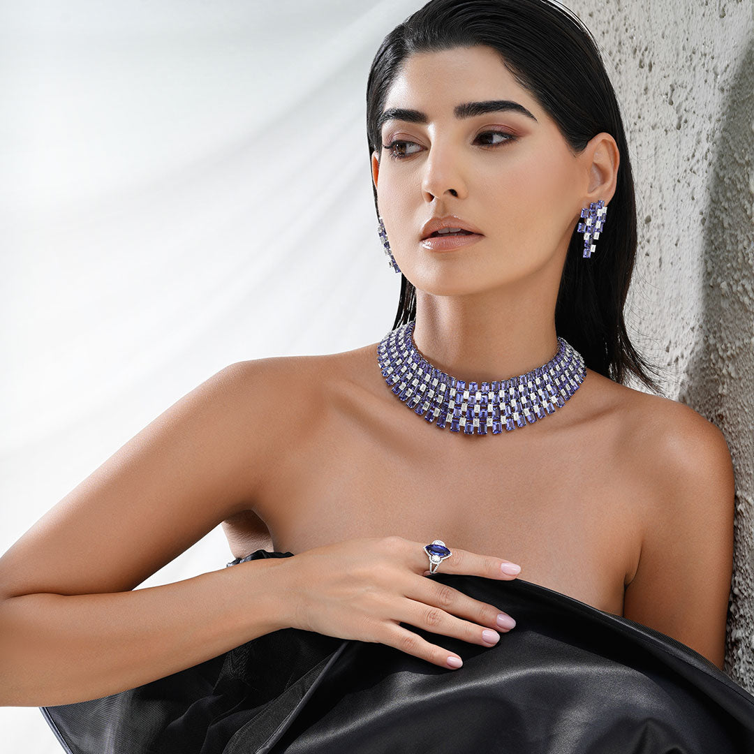 Luminara Tanzanite Necklace Set