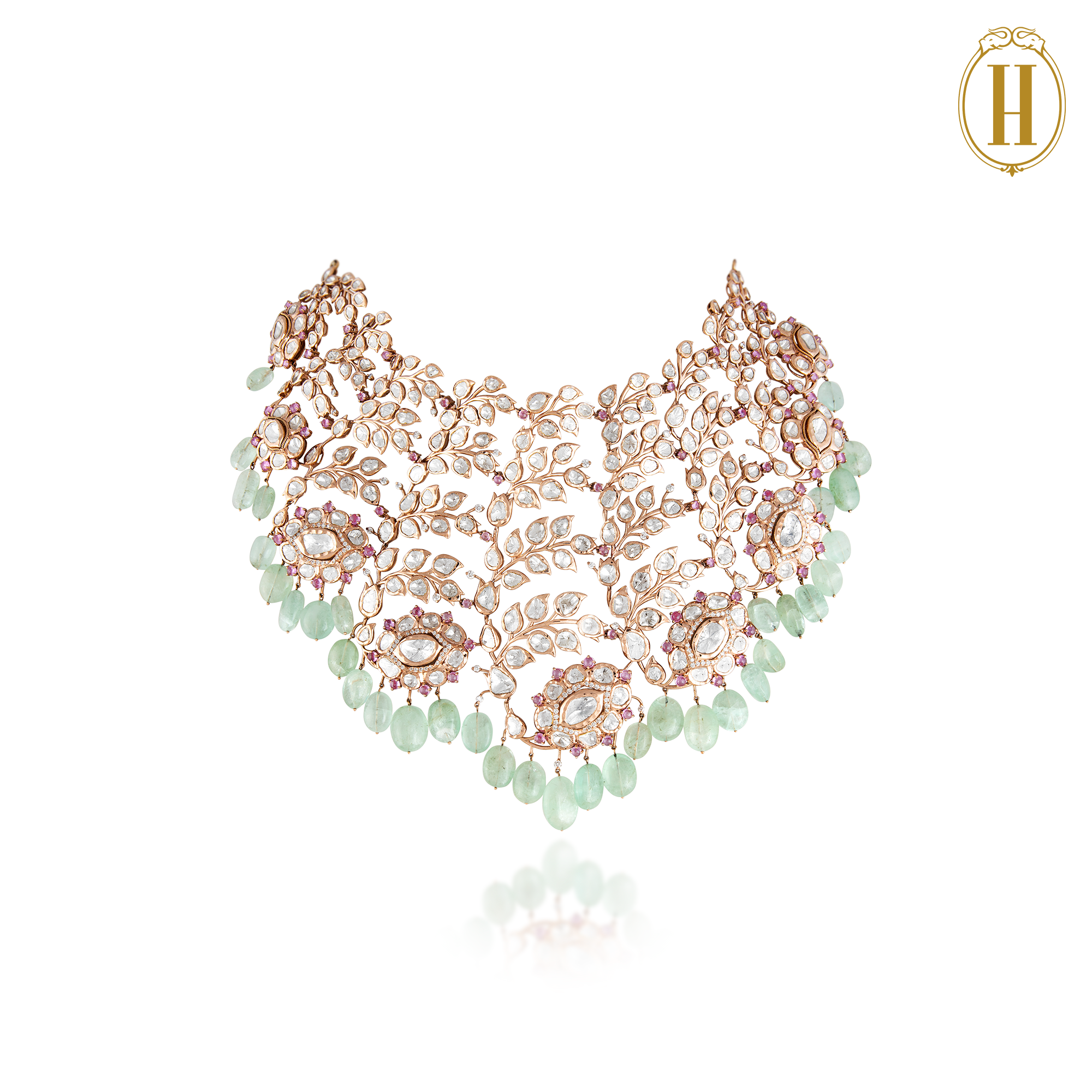 Uncut diamond necklace 2025 sets designs with price