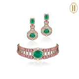 Spring-Summer-2025-Emerald-and-Diamond-Polki-Choker-3