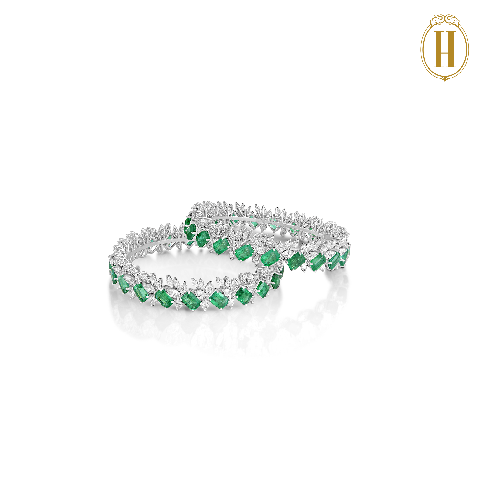 emerald diamond bangle