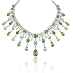 Green Facet  Tourmaline Necklace Set-4