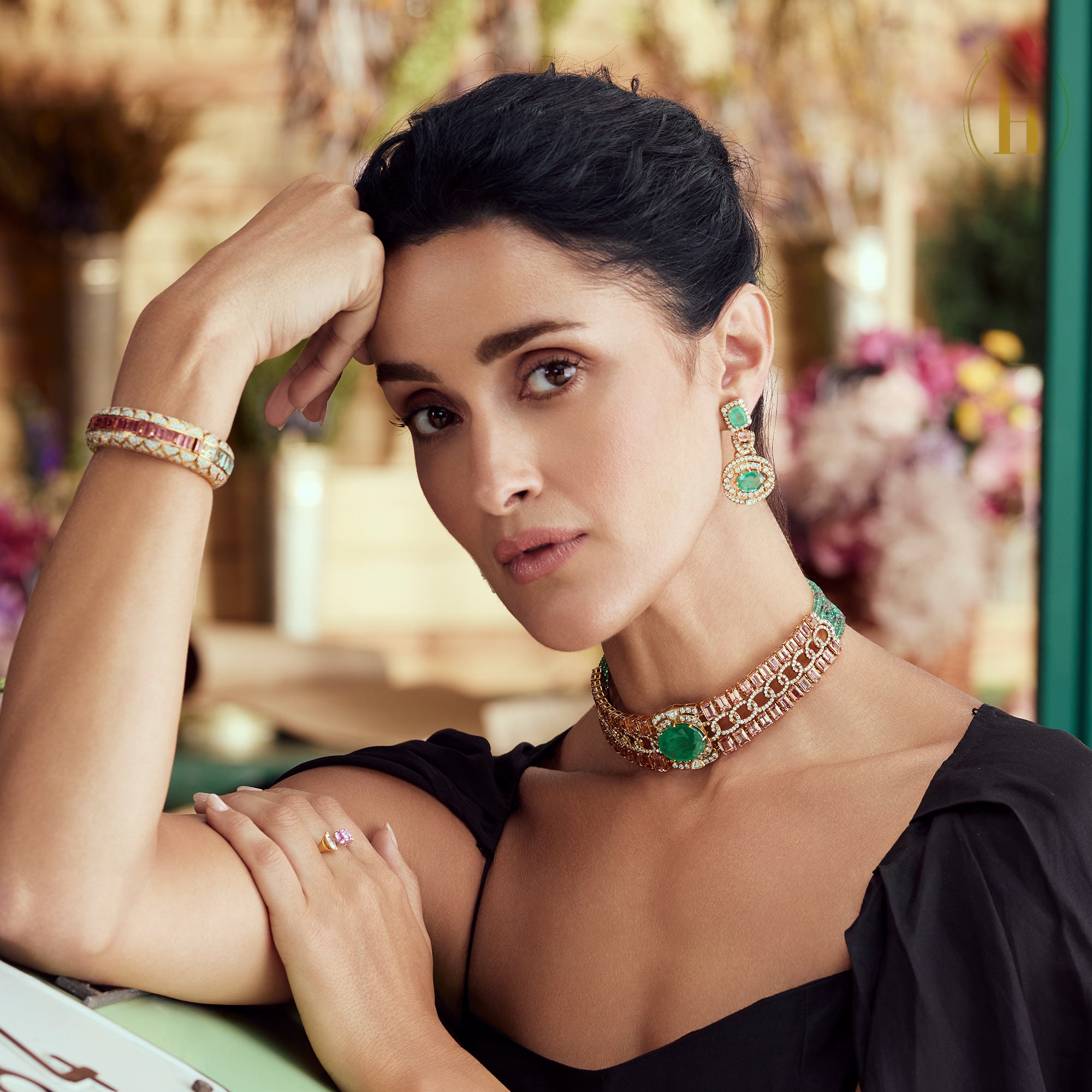 Emerald and Diamond Polki Choker
