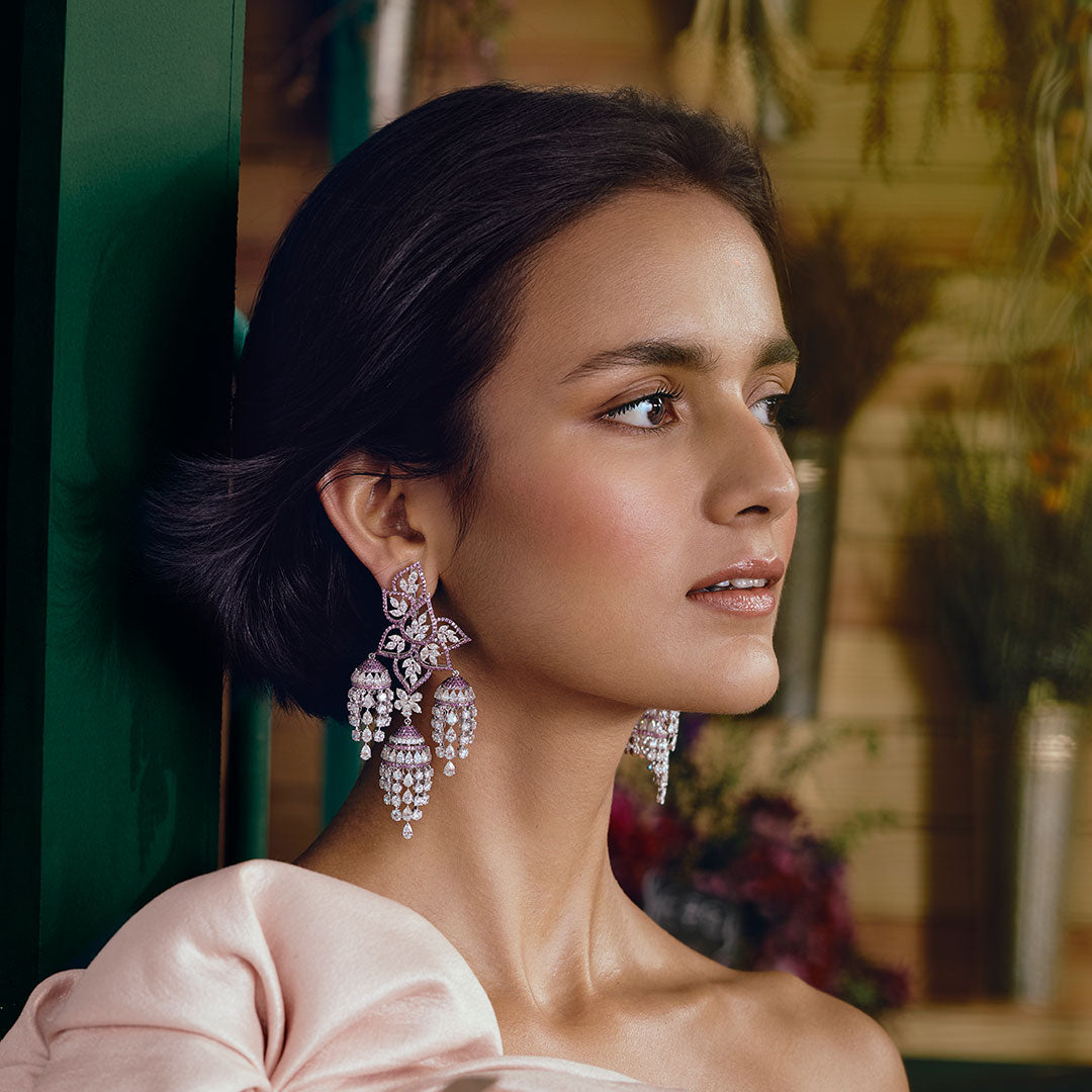 Spring-Summer-2025-Pink-Sapphires-and-Diamond-Chandelier-Earrings-3