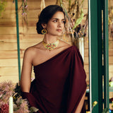Spring-Summer-2025-Gold-Floral-Choker-Set-with-Emeralds-and-Rubies-3