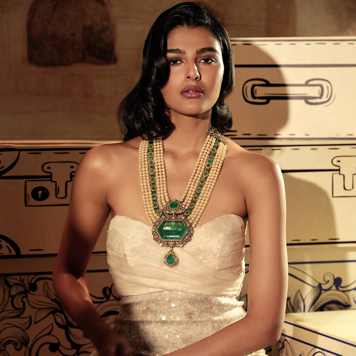 The-Vintage-Voyage-Royal-Vintage-Pearl-Necklace-with-179-carat-Natural-Emerald-2
