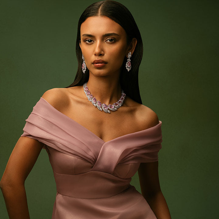 Legacy Kunzite and Diamond Necklace Set