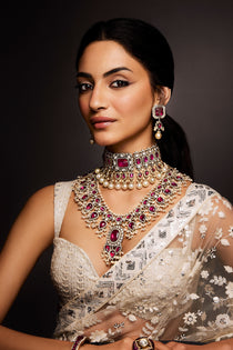 Legacy-Collection-Legacy-Bridal-Ruby-Polki-Choker-Set-with-Pearl-Drops-1