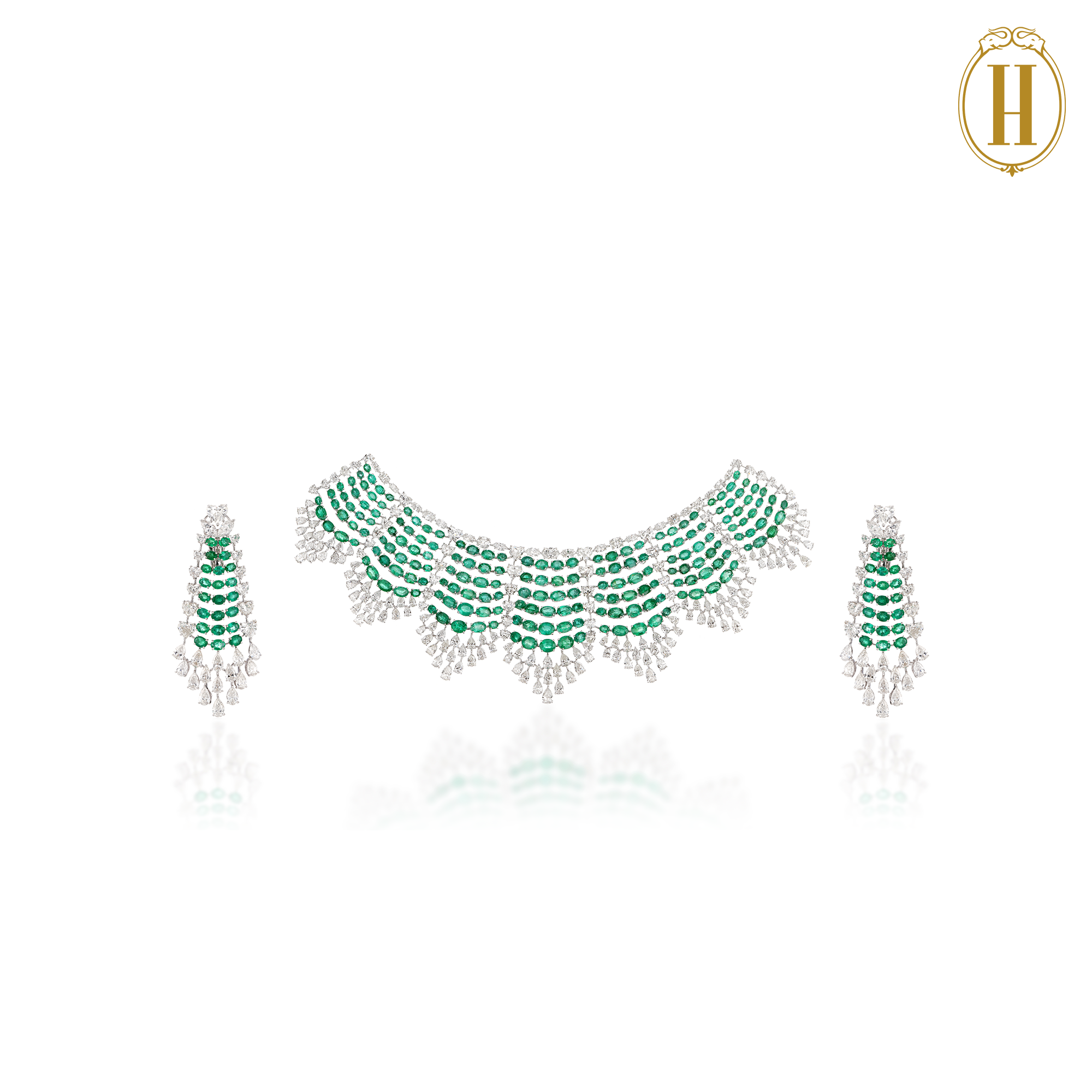 Legacy-Collection-Legacy-Emerald-and-Diamond-Scallop-Necklace-Set-1