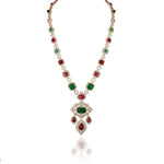 Multi-hued Tourmalines Facet Neclace Set-2