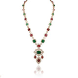 Multi-hued Tourmalines Facet Neclace Set-2
