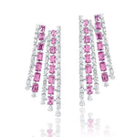 Pink Sapphire & Diamond Facet Necklace Set-3