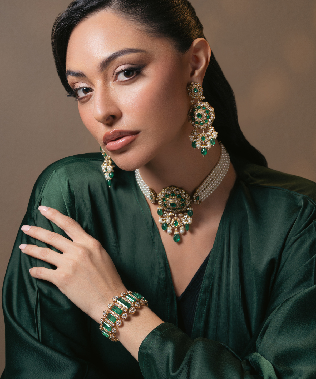 Polki & Emerald Heirloom Set