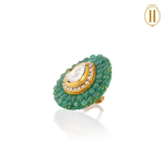 Polki Green Ring