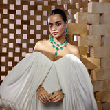 Statement Emerald and Diamond Facet Set-1