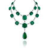 Statement Emerald and Diamond Facet Set-4