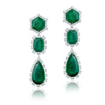 Statement Emerald and Diamond Facet Set-5