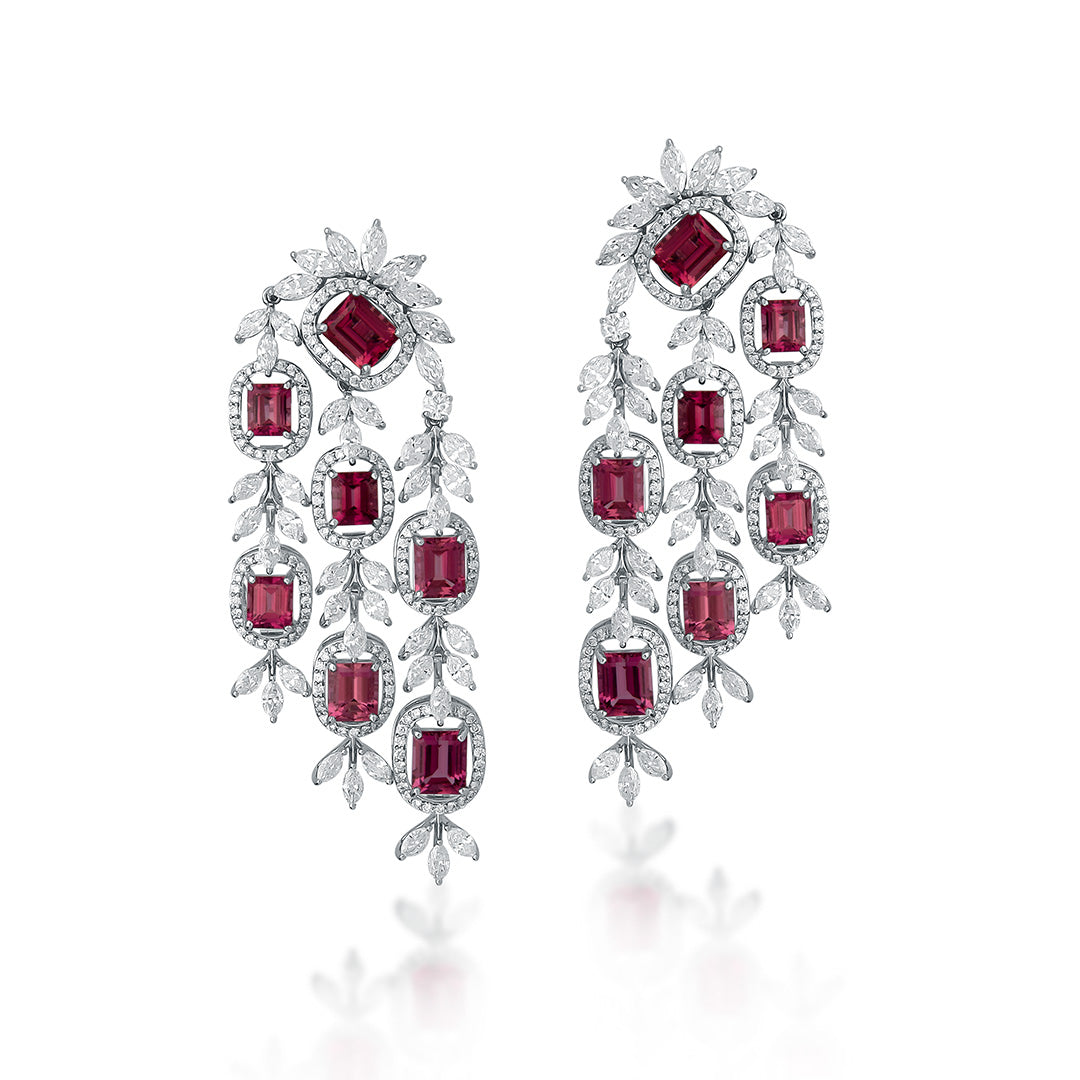 Tourmaline & Diamond Facet Necklace Set-3