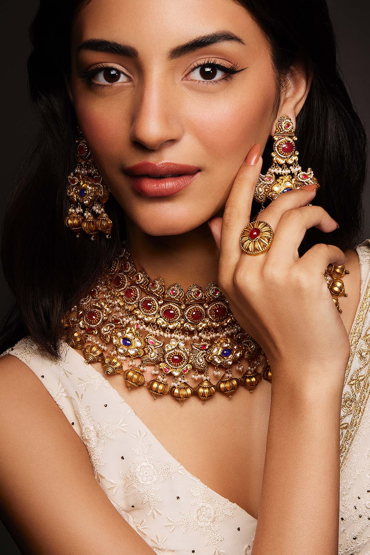 Legacy Gold Set with Rubies and Sapphires