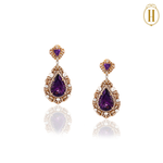 purple diamond earring