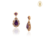 purple diamond earring