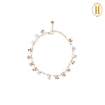 two tone gold bracelet with rose gold and white gold in circle